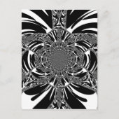 Circulaire Zebra Kaleidoscoop Art Print Briefkaart (Voorkant)