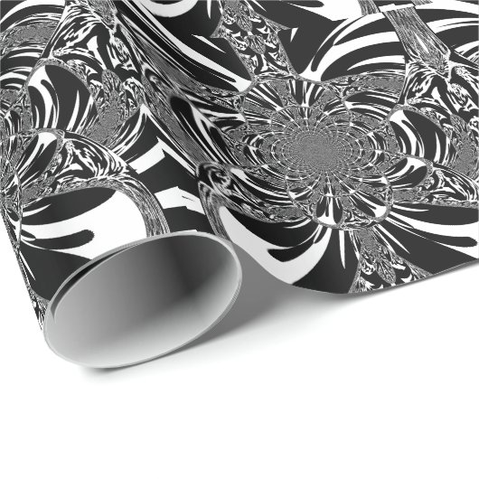Circulaire Zebra Kaleidoscoop Art Print Cadeaupapier (Rol Hoek)