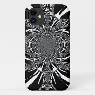 Circulaire Zebra Kaleidoscoop Art Print iPhone 11 Hoesje