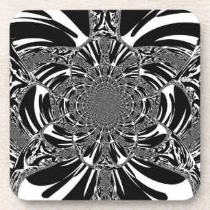 Circulaire Zebra Kaleidoscoop Art Print Drankjes Onderzetter