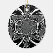 Circulaire Zebra Kaleidoscoop Art Print Keramisch Ornament (Links)