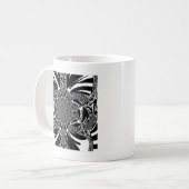 Circulaire Zebra Kaleidoscoop Art Print Koffiemok (Voorkant links)