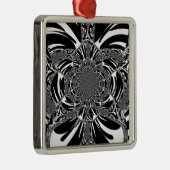 Circulaire Zebra Kaleidoscoop Art Print Metalen Ornament (Rechts)