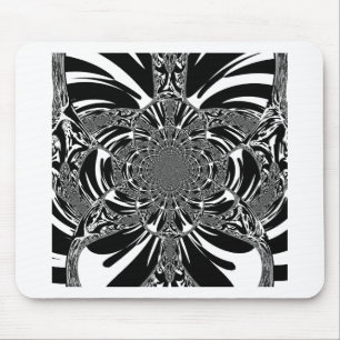 Circulaire Zebra Kaleidoscoop Art Print Muismat