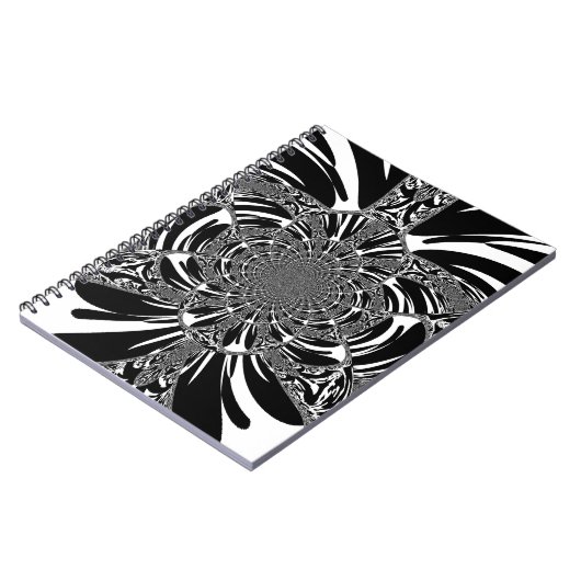 Circulaire Zebra Kaleidoscoop Art Print Notitieboek (Linkerzijde)