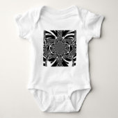 Circulaire Zebra Kaleidoscoop Art Print Romper (Voorkant)