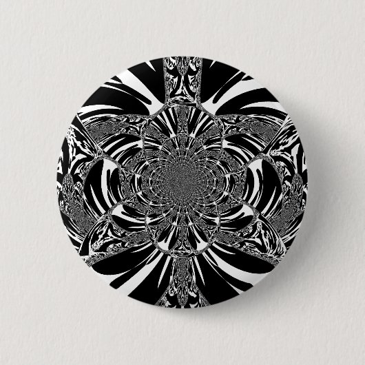 Circulaire Zebra Kaleidoscoop Art Print Ronde Button 5,7 Cm (Voorkant)