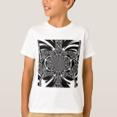 Circulaire Zebra Kaleidoscoop Art Print T-shirt (Voorkant)