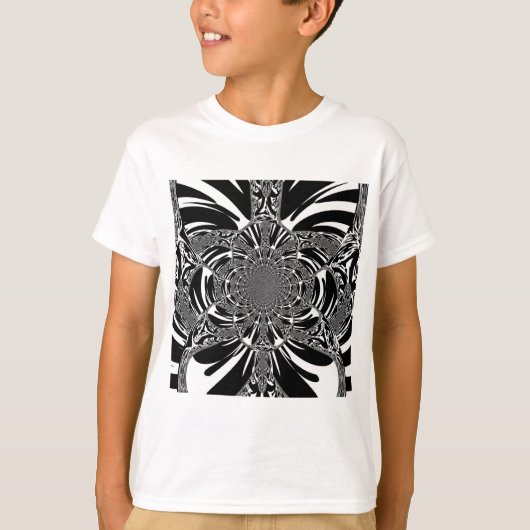Circulaire Zebra Kaleidoscoop Art Print T-shirt (Voorkant)