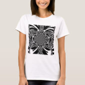 Circulaire Zebra Kaleidoscoop Art Print T-shirt (Voorkant)
