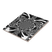 Circulaire Zebra Kaleidoscoop Art Print Tegeltje (Zijkant)