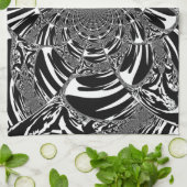 Circulaire Zebra Kaleidoscoop Art Print Theedoek (Gevouwen)