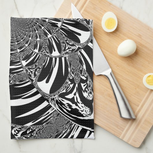 Circulaire Zebra Kaleidoscoop Art Print Theedoek (Quarter Fold)