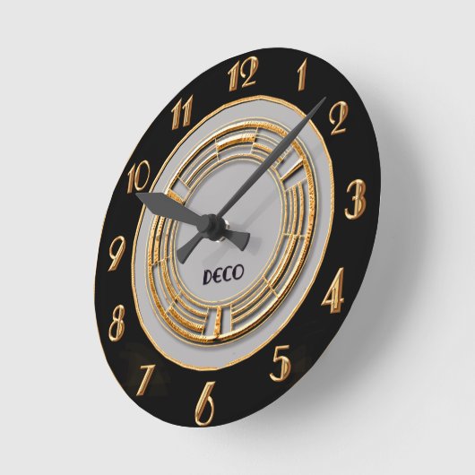Circular Art Deco Wall Ronde Klok (Hoek)