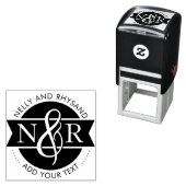 Circular Associate Initialen & Ampersand Business Zelfinktende Stempel (In situ)