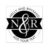 Circular Associate Initialen & Ampersand Business Zelfinktende Stempel (Design)