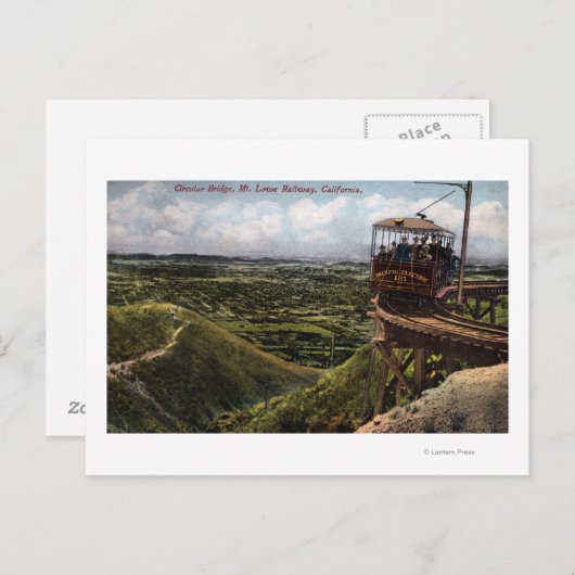 Circular Bridge Pacific Railway Uitzicht Briefkaart (Voorkant / Achterkant)