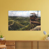 Circular Bridge Pacific Railway Uitzicht Canvas Afdruk (Insitu (Woonkamer))