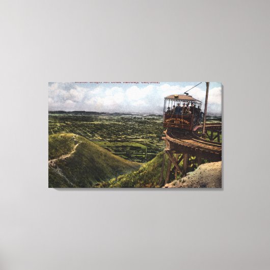 Circular Bridge Pacific Railway Uitzicht Canvas Afdruk (Voorkant)