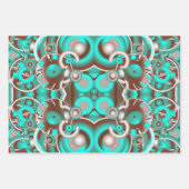 Circular Celestial Concentric Circles Pattern Inpakpapier Vel (Voorkant 2)