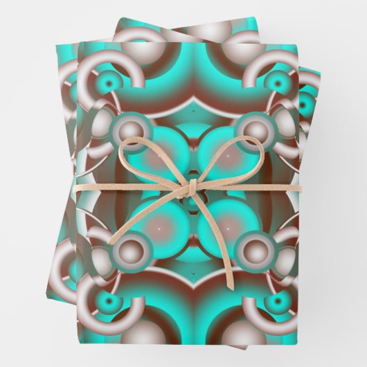 Circular Celestial Concentric Circles Pattern Inpakpapier Vel (In situ)