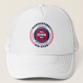 Circular Connecticut State Patriotic Trucker Hat Pet (Voorkant)
