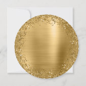 Circular Gold Glitter Folie 50e verjaardag Kaart (Achterkant)