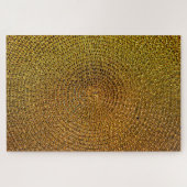 Circular Gold Texture Jigzaag Puzzle Legpuzzel (Horizontaal)