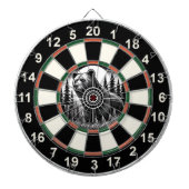 Circular Grizzly Beer Bullseye Art Dartbord (Voorkant)