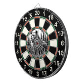 Circular Grizzly Beer Bullseye Art Dartbord (Voorkant Rechts)