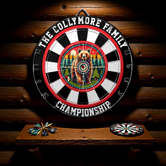 Circular Grizzly in Forest Target Dartbord