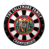 Circular Grizzly in Forest Target Dartbord (Voorkant)