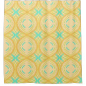 Circular Harmony Kolommen patroon geel, beige Douchegordijn (Voorkant)