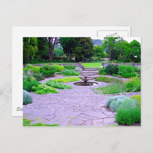 Circular Herb Garden with Fountain, Dunedin, NZ Briefkaart (Voorkant / Achterkant)