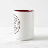 Circular Ichthys (Crimson) Tweekleurige Koffiemok (Center)