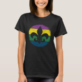 Circular Jester Hat Silhouette  Mardi Gras Masquer T-shirt (Voorkant)