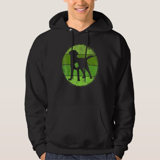 Circular Labrador Irish Shamrock Dog St Patrick S Hoodie (Voorkant)