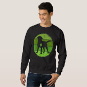 Circular Labrador Irish Shamrock Dog St Patrick's Trui (Voorkant volledig)