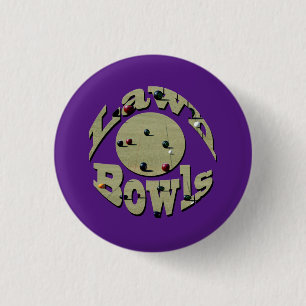 Circular Lawn Bowls Afbeelding Logo Ronde Button 3,2 Cm