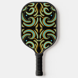 Circular, Linear And Tapered Shapes Abstract Art Pickleball Paddle