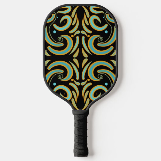 Circular, Linear And Tapered Shapes Abstract Art Pickleball Paddle (Voorkant)