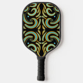 Circular, Linear And Tapered Shapes Abstract Art Pickleball Paddle (Achterkant)