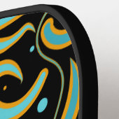Circular, Linear And Tapered Shapes Abstract Art Pickleball Paddle (Links Detail)