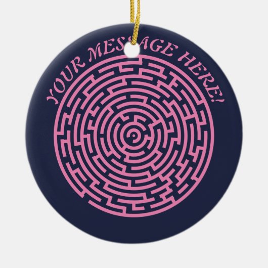 Circular Maze Keramisch Ornament (Voorkant)