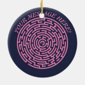Circular Maze Keramisch Ornament (Achterkant)