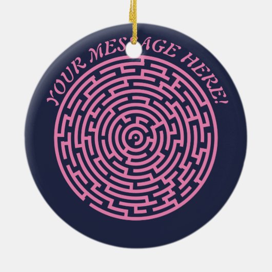 Circular Maze Keramisch Ornament (Achterkant)