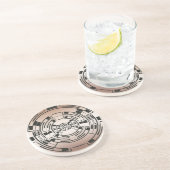 Circular Maze Zandsteen Onderzetter (Zijkant)