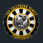 Circular Moose Bullseye Design Dartbord<br><div class="desc">Uniek elandenontwerp in een bosrijke omgeving,  omringd door een prominent doel.</div>