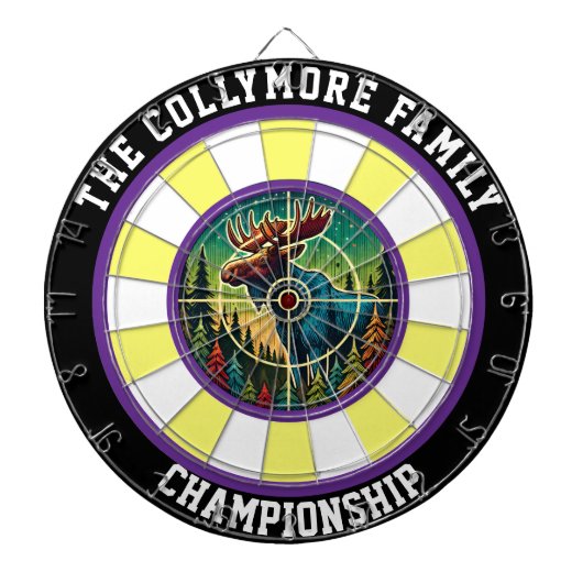 Circular Moose Forest Target Art Dartbord (Voorkant)