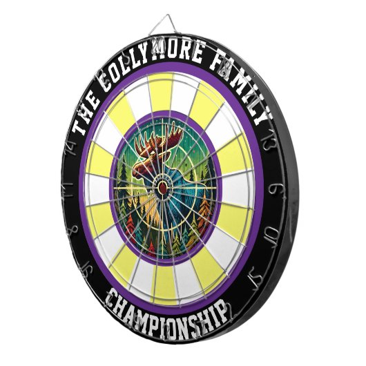 Circular Moose Forest Target Art Dartbord (Voorkant Rechts)